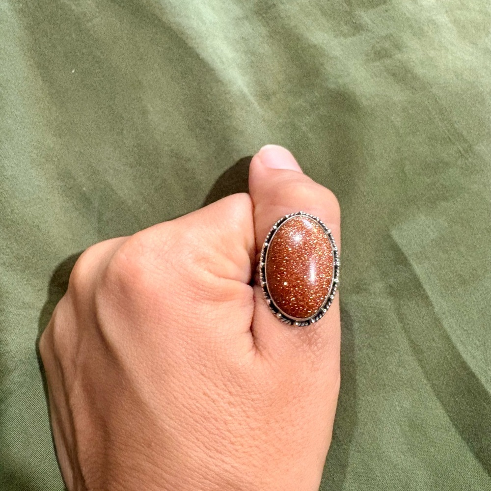 Oval Sun Stone Ring